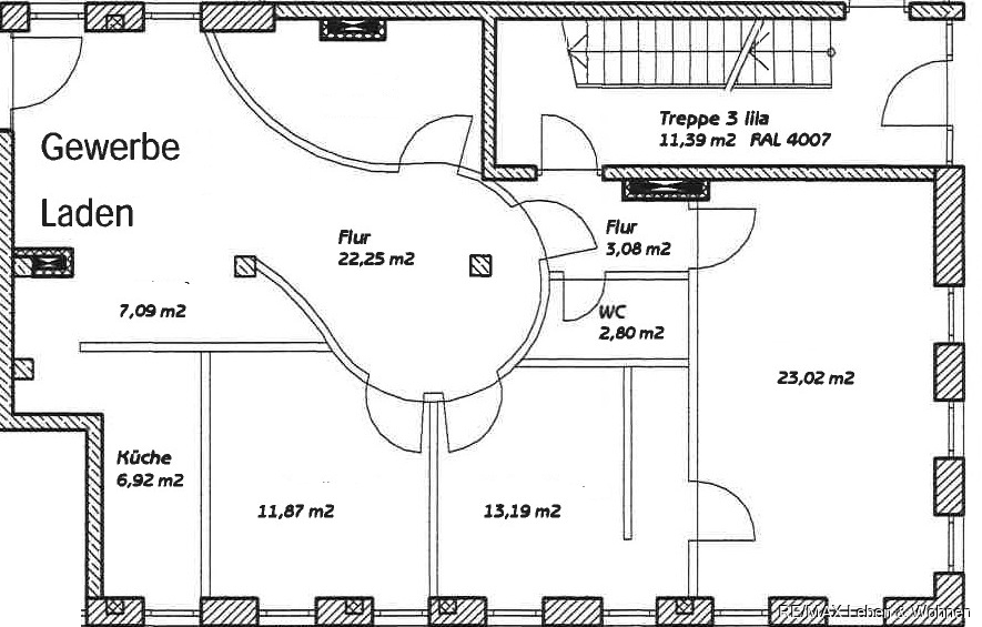 Grundriss B�ro / Praxis Geisenfeld
